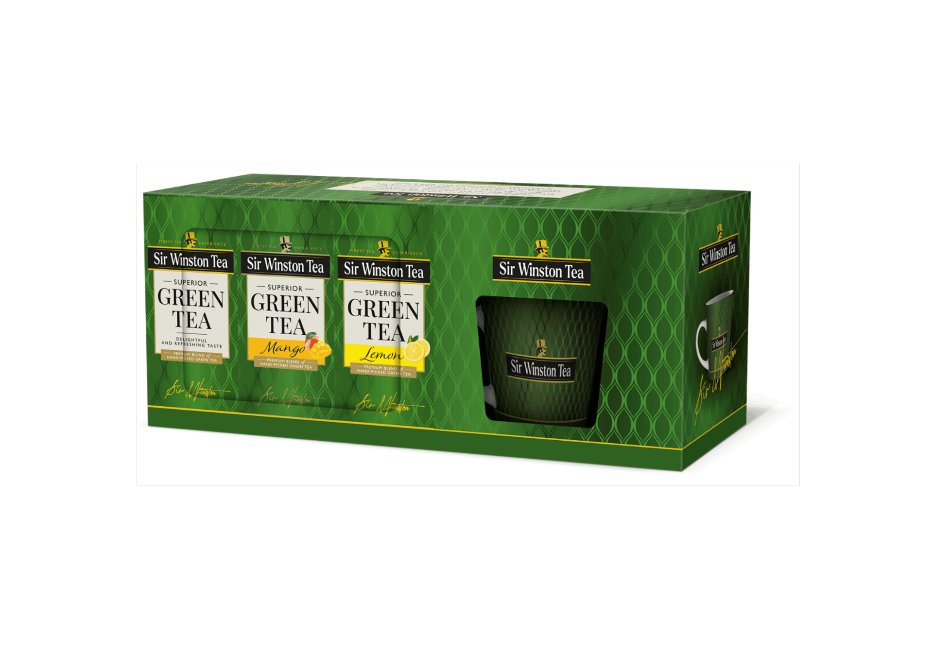 SIR WINSTON  GREEN TEA  on-pack